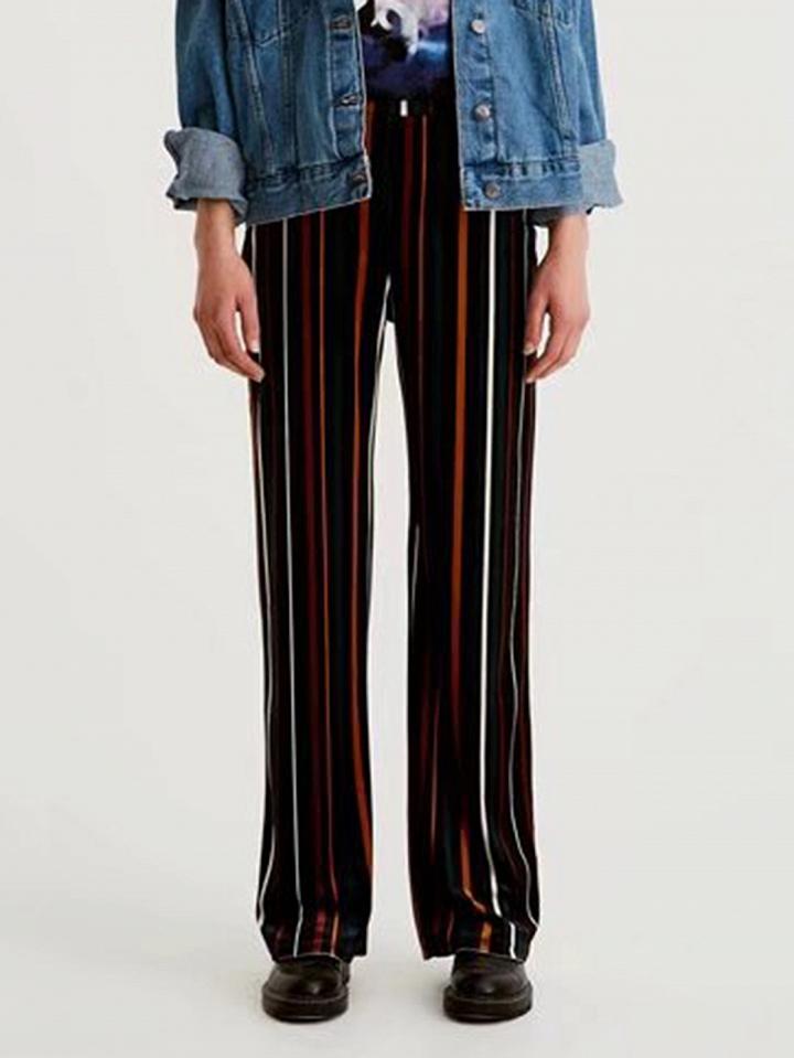 Choies Polychrome Stripe High Waist Velvet Pants
