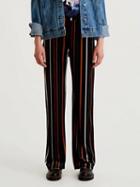 Choies Polychrome Stripe High Waist Velvet Pants