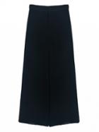 Choies Black Sheer Overlay Pleat Detail Wide Leg Pants
