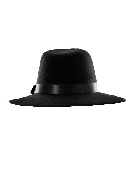 Choies Black Felt Panama Fedora Hat
