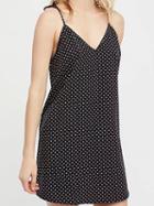 Choies Black Cotton V-neck Polka Dot Print Chic Women Cami Mini Dress