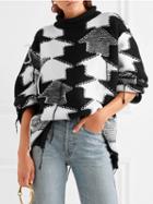 Choies Color Block Geo Pattern Long Sleeve Chunky Knit Sweater