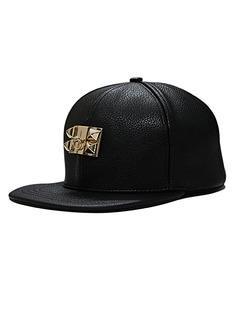 Choies Black Pu Cap With Pin
