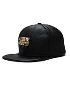 Choies Black Pu Cap With Pin
