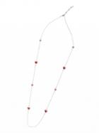 Choies Red Stone Embellished Chain Necklace