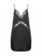 Choies Black V-neck Lace Panel Cami Mini Dress