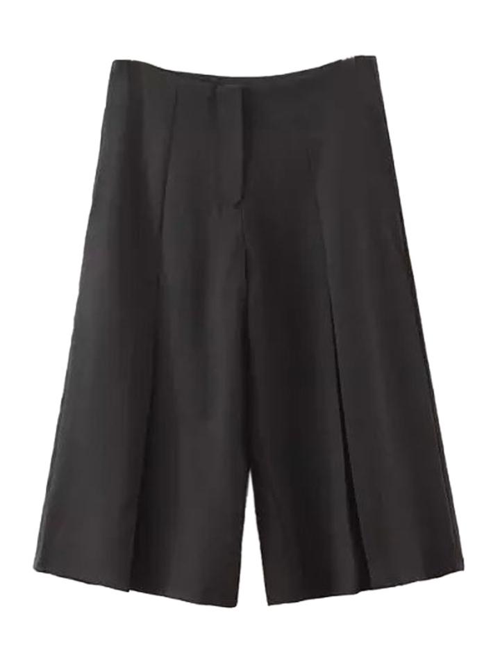 Choies Black High Waist Plain Wide Leg Palazzo Pants