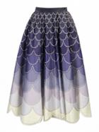 Choies Purple Mermaid High Waist Midi Skirt