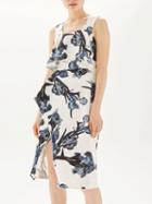 Choies Polychrome Ruffle Detail Side Split Bodycon Dress