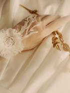 Choies White Embroidery Flower Vintage Women Lace Gloves