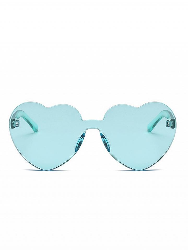 Choies Green Heart Frame Sunglasses