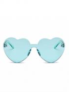 Choies Green Heart Frame Sunglasses