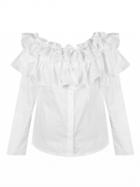 Choies White Off The Shoulder Layered Ruffle Top