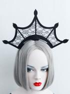 Choies Black Mesh Lace Detail Crown Top Headband