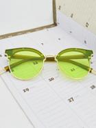 Choies Green Cat Eye Frame Oversized Sunglasses