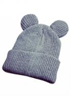 Choies Gray Ear Detail Knitted Hat