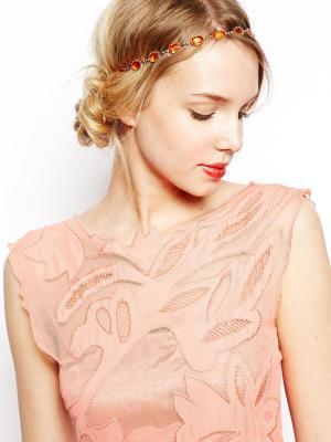 Choies Orange Stone Stretch Headband