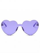 Choies Purple Heart Frame Sunglasses