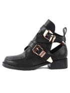 Choies Metal Buckle Cut Out Boots