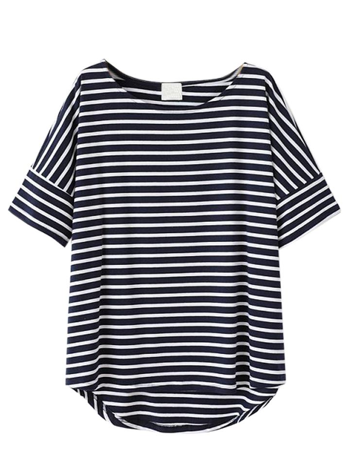 Choies Black Stripes Short Sleeve T-shirt