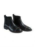 Choies Black Stud Detail Elasticated Insert Chelsea  Ankle Boots