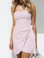 Choies Pink Polka Dot Print Open Back Chic Women Cami Mini Dress