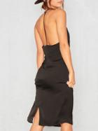 Choies Black Halter Strap Open Back Split Cami Dress