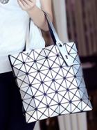Choies Silver Triangle Splicing Chic Women Shoulder Bag