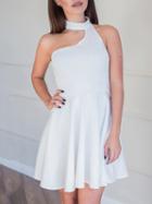 Choies White Choker Neck Mini Dress