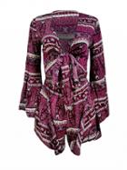 Choies Rose V-neck Tie Front Open Belly Paisley Floral Romper Playsuit