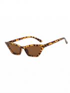 Choies Yellow Leopard Print Cat Eye Frame Sunglasses