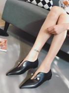 Choies Black Pointed Pearl Flat Loafer