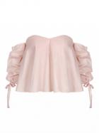 Choies Pink Sweetheart Tie Cuff Bandeau Top