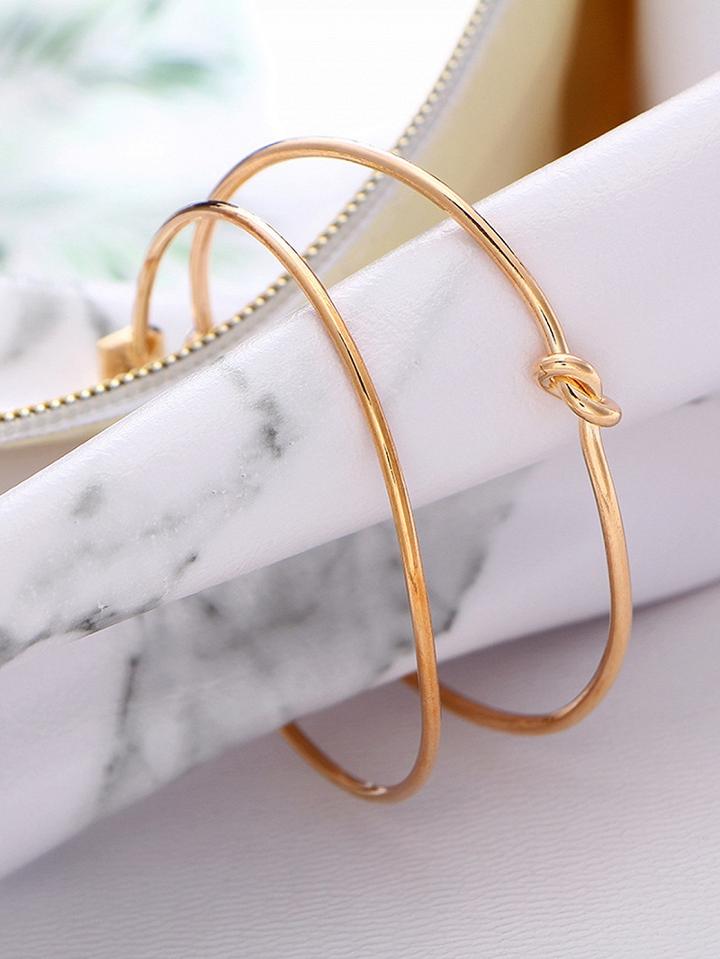 Choies Gold Alloy Arrows Knot Opening Women Bracelet