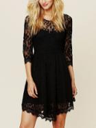 Choies Black Overlay Lace Mini Dress