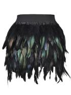 Choies Black Feather Mini Skirt