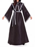 Choies Brown Halloween Cosplay Flare Sleeve Hooded Maxi Dress