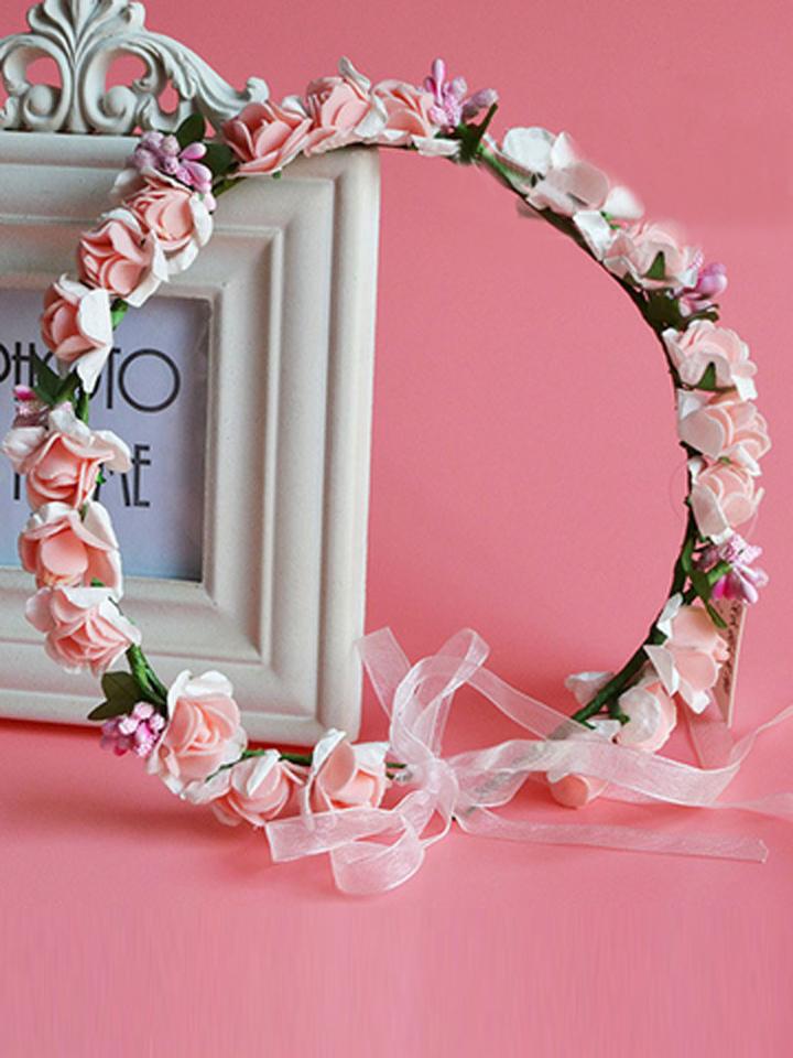 Choies Pink Rosie Floral Tie Back Headband