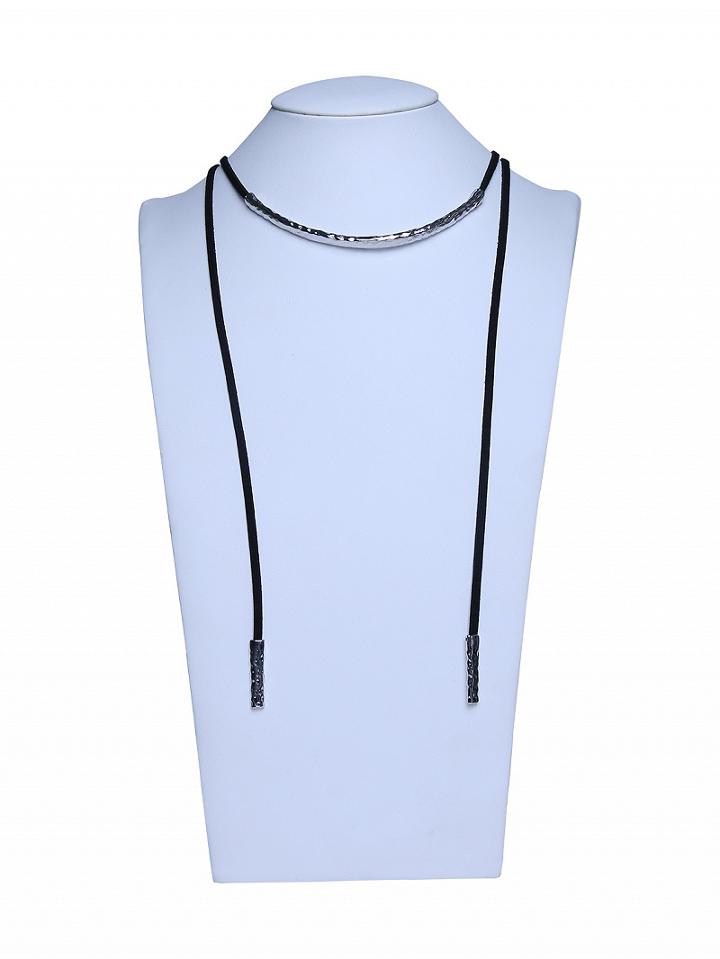 Choies Black Suede Band Bow Choker