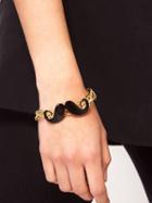 Choies Golden Black Mustache Chain Bracelet