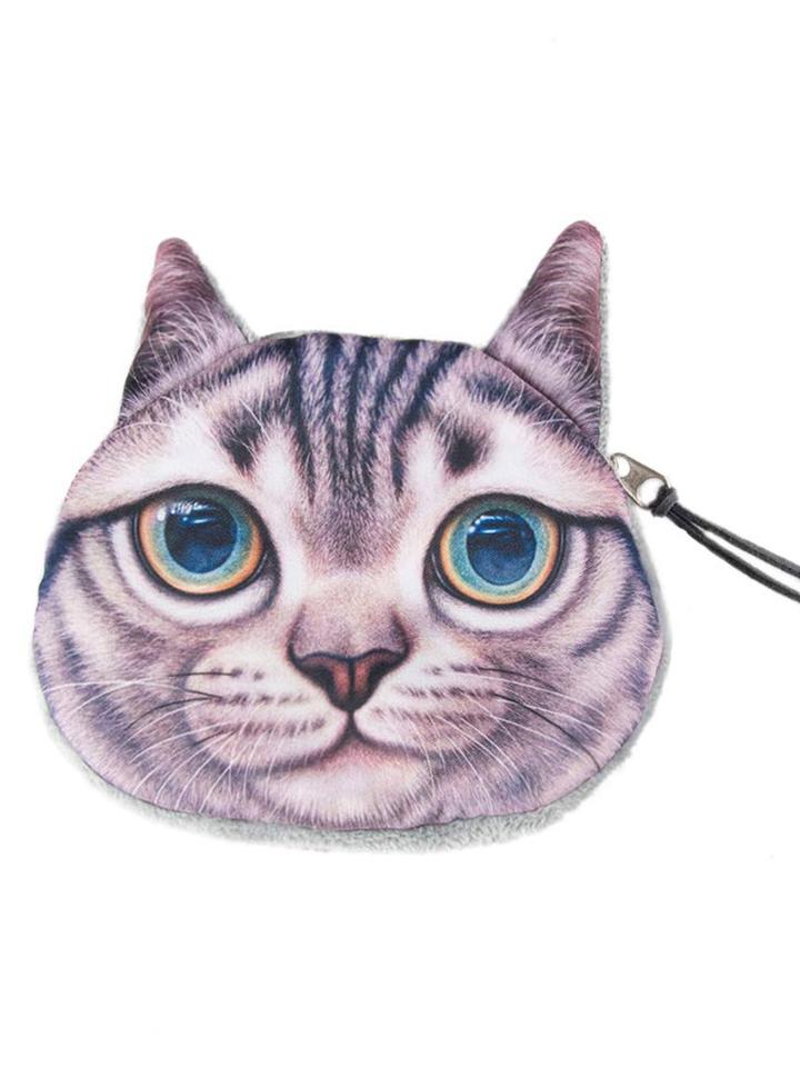 Choies Gray Shorthair Coin Purse