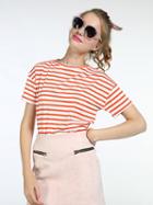 Choies Red Stripe Short Sleeve T-shirt