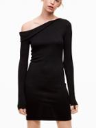 Choies Black One Shoulder Long Sleeve Bodycon Mini Dress