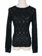 Choies Black Cut Out Back Bowknot Detail Knit Sweater