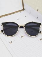 Choies Black Cat Eye Frame Oversized Sunglasses