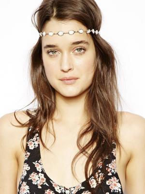 Choies White Stone Stretch Headband