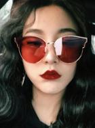 Choies Red Cat Eye Frame Oversized Sunglasses