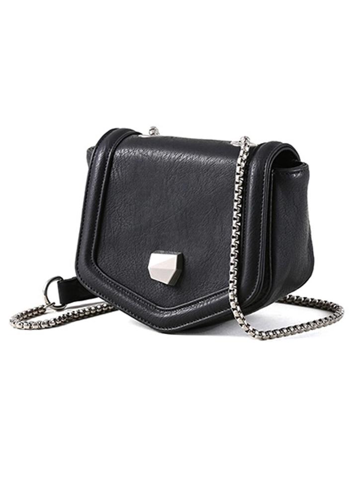 Choies Black Cover Chain Messenger Bag