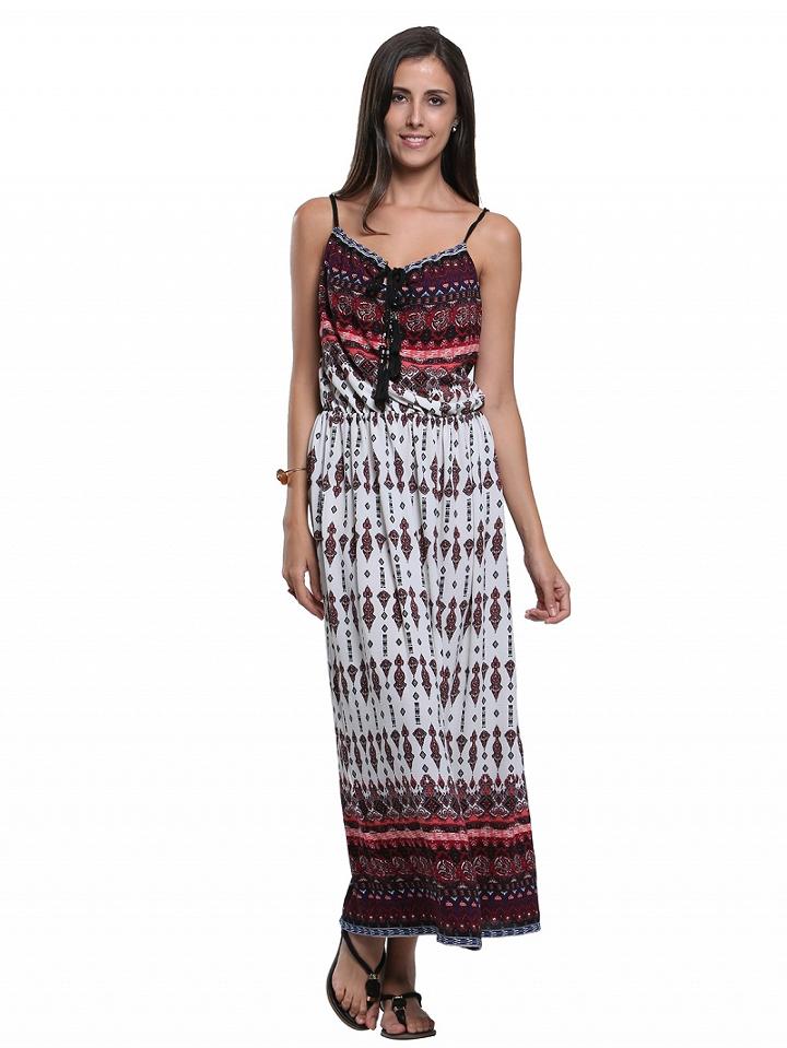Choies Multicolor Tribe Pattern Maxi Cami Dress
