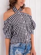 Choies Black Plaid Halter Button Placket Shirt
